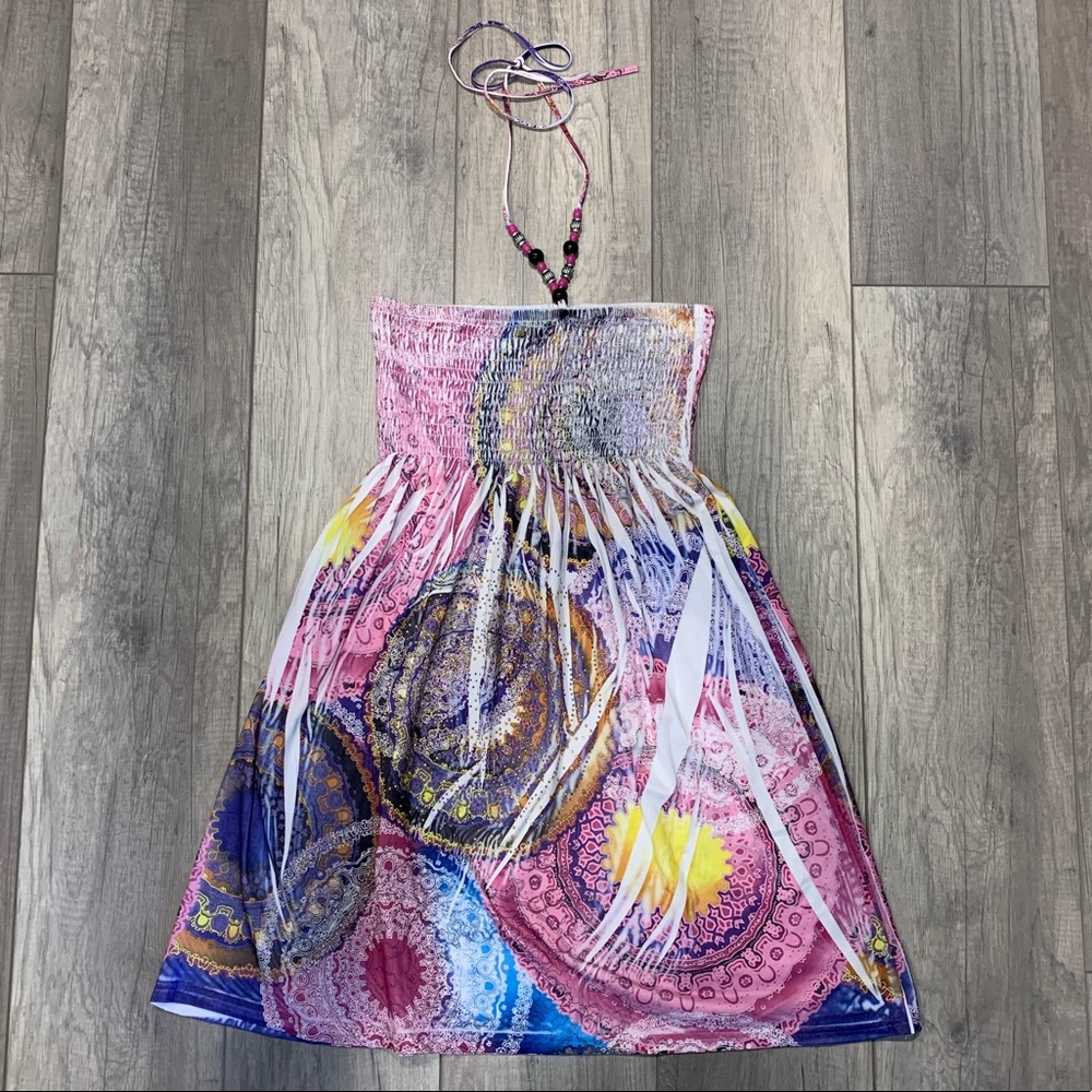 Ingear sexy beaded tube top halter dress